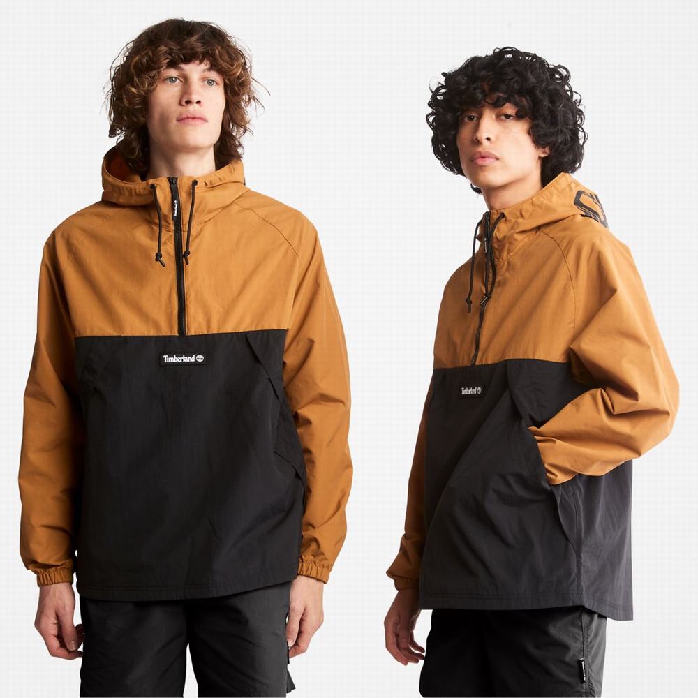 Timberland Zip-Neck Windbreaker Rüzgarlık Kadın Kahverengi Siyah | TR-2705S