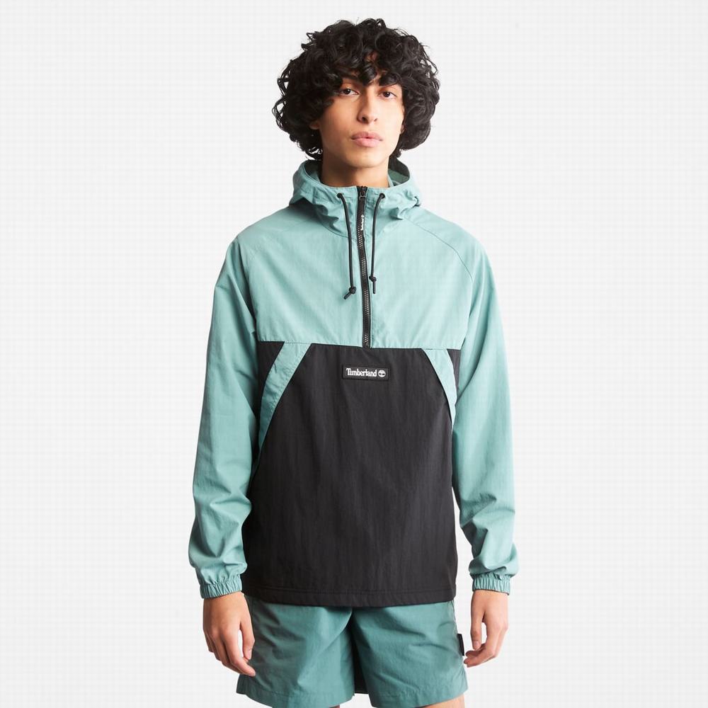 Timberland Zip-Neck Windbreaker Rüzgarlık Erkek Mavi Siyah | TR-5762E