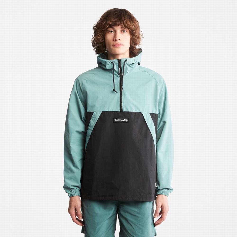 Timberland Zip-Neck Windbreaker Rüzgarlık Erkek Mavi Siyah | TR-5762E
