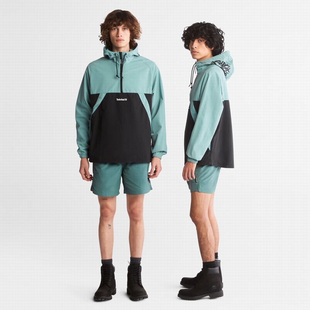 Timberland Zip-Neck Windbreaker Rüzgarlık Erkek Mavi Siyah | TR-5762E