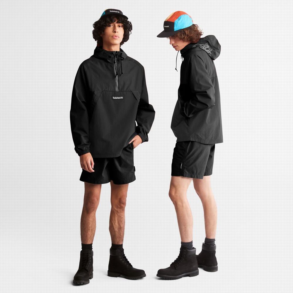 Timberland Zip-Neck Windbreaker Rüzgarlık Kadın Siyah Beyaz | TR-7526F