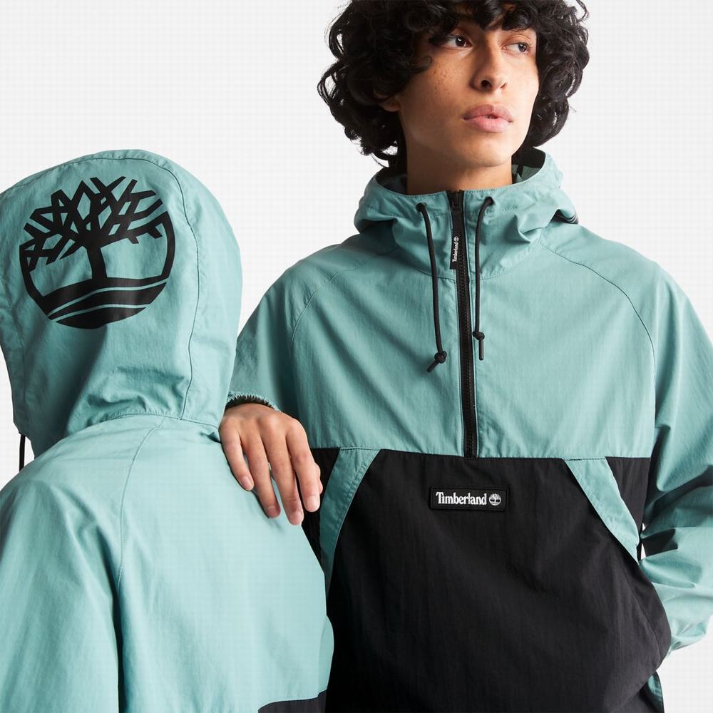 Timberland Zip-Neck Windbreaker Rüzgarlık Kadın Mavi Siyah | TR-9785D