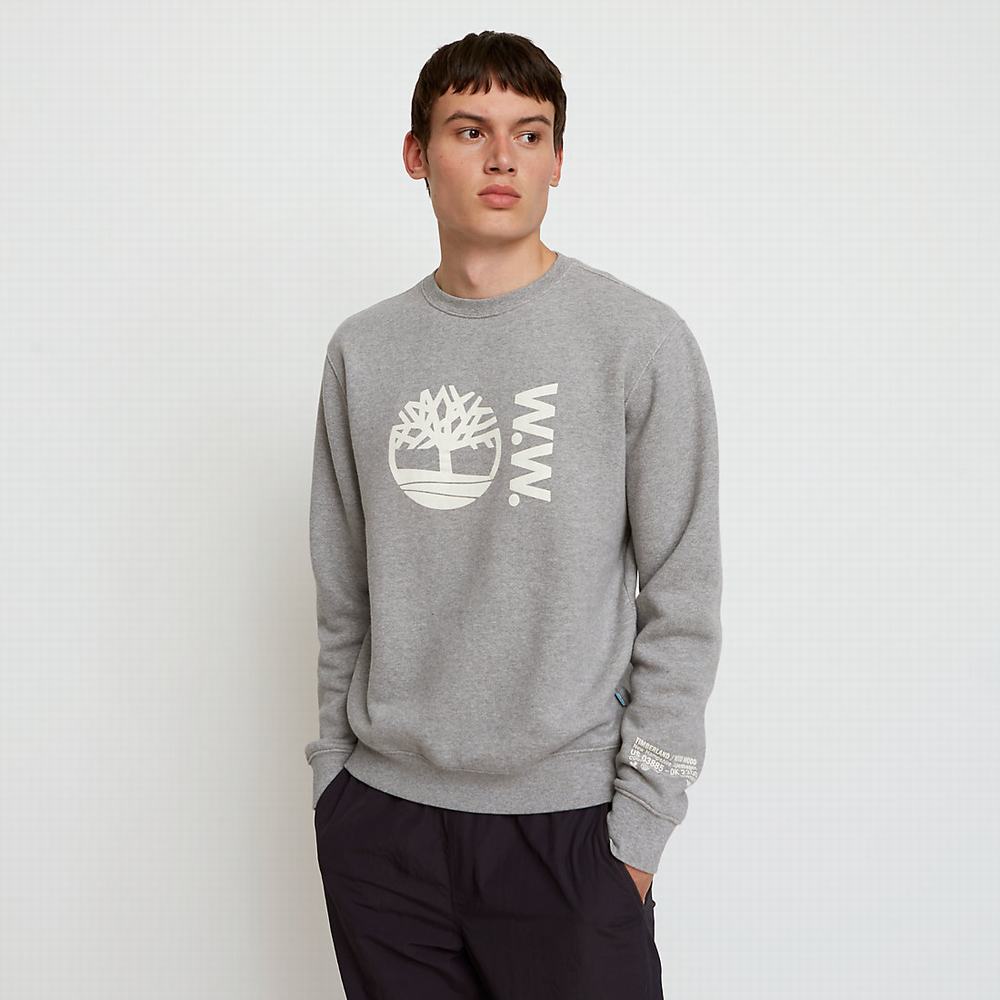 Timberland x WoodWood Crew Tişörtü Erkek Gri | TR-0617N