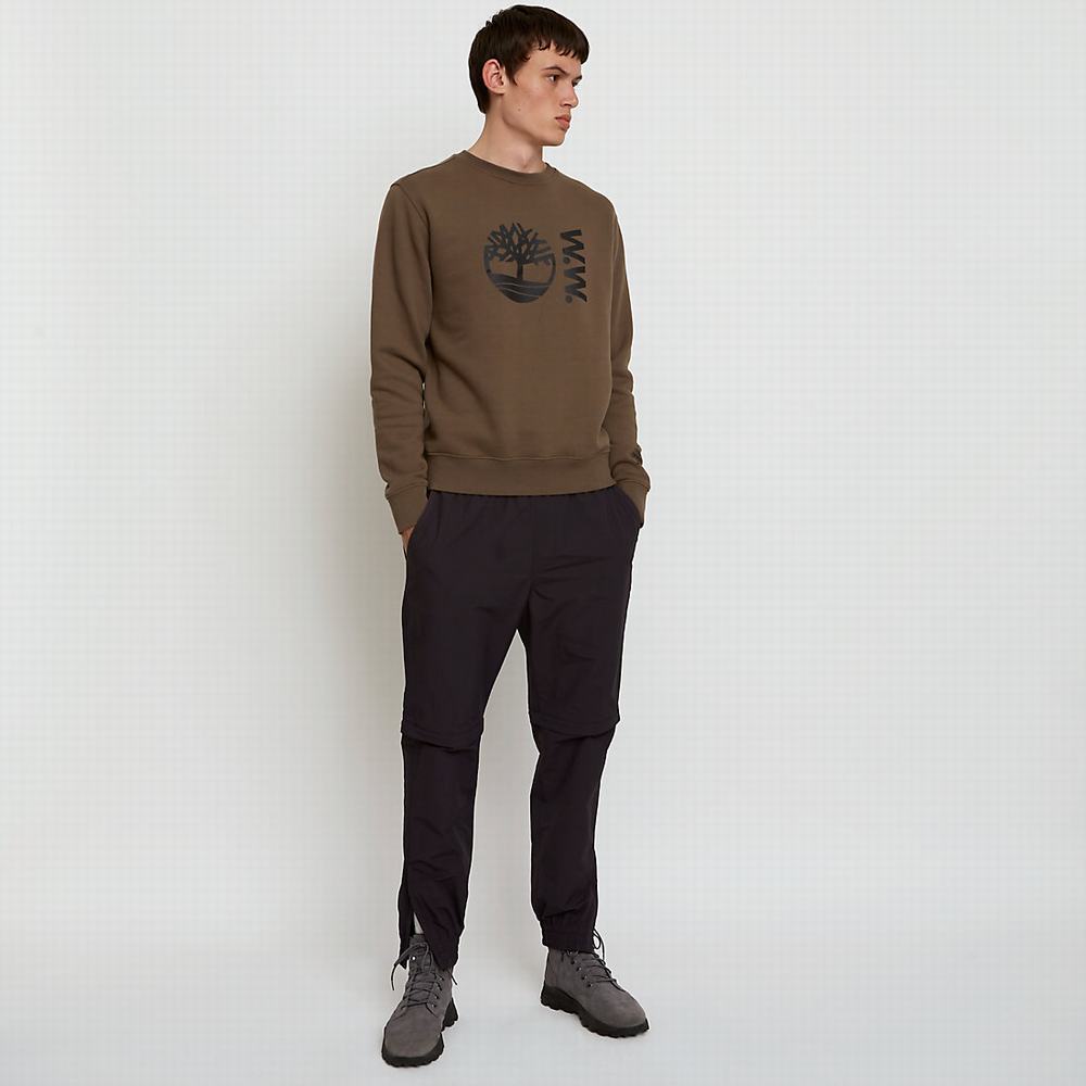 Timberland x WoodWood Crew Tişörtü Erkek Gri | TR-6845M