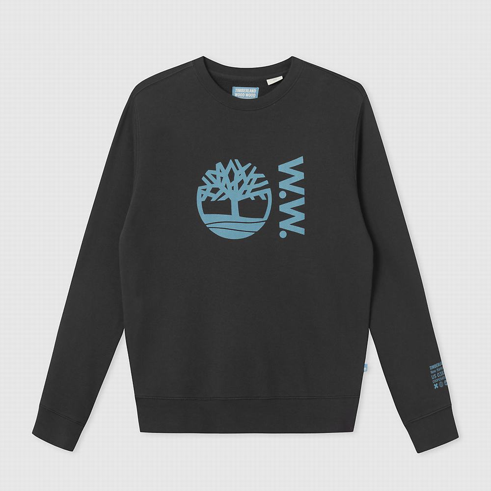 Timberland x WoodWood Crew Tişörtü Erkek Siyah | TR-7134B