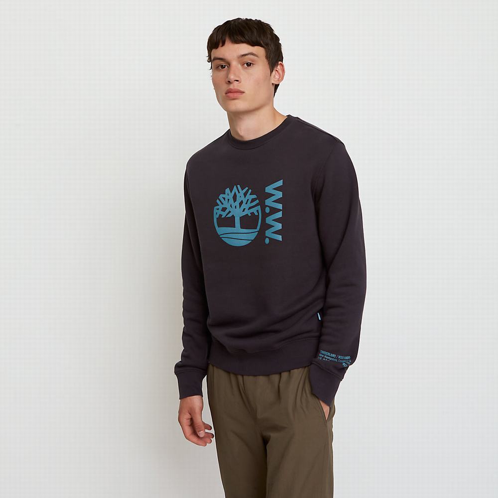 Timberland x WoodWood Crew Tişörtü Erkek Siyah | TR-7134B