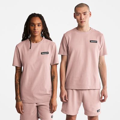 Timberland All Gender Heavyweight Badge Tişört Kadın Pembe | TR-2917L