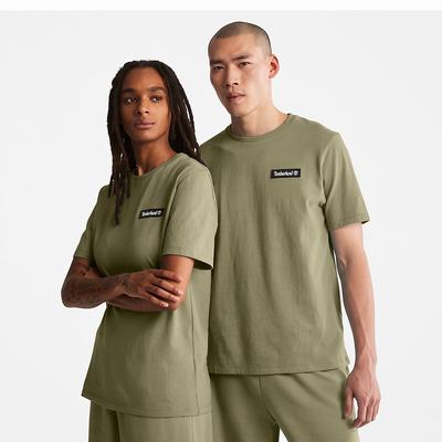 Timberland All Gender Heavyweight Badge Tişört Kadın Koyu Yeşil | TR-8719K
