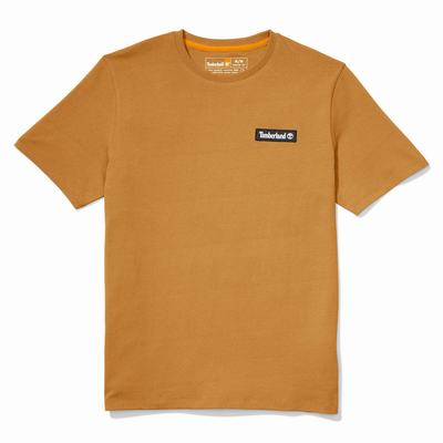Timberland All Gender Heavyweight Badge Tişört Erkek Sarı | TR-9501R