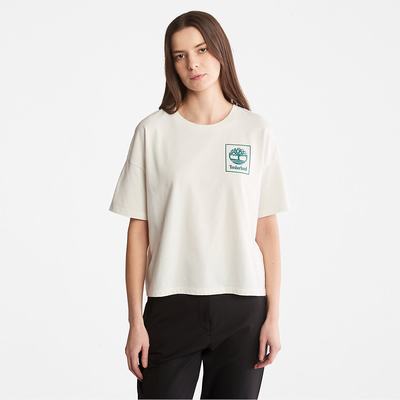 Timberland Back Graphic Logo Tişört Kadın Beyaz | TR-6430C