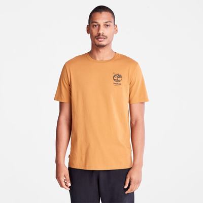 Timberland Back-Graphic Tişört Erkek Kahverengi | TR-8943P