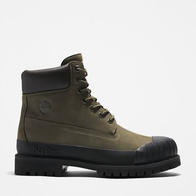 Timberland Bee Line x Timberland® 6 Inch Rubber Burunlu Bot Erkek Koyu Yeşil Siyah | TR-2961N