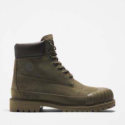 Timberland Bee Line x Timberland® 6 Inch Rubber Burunlu Bot Erkek Koyu Yeşil | TR-3489B