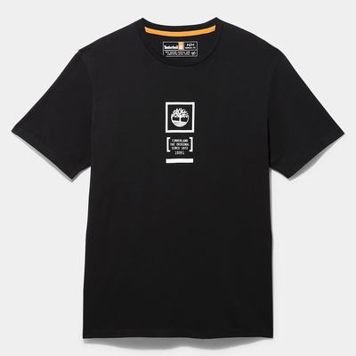 Timberland Camo Logo Tişört Erkek Siyah | TR-0279W