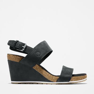 Timberland Capri Sunset Wedge Sandalet Kadın Siyah | TR-0865M