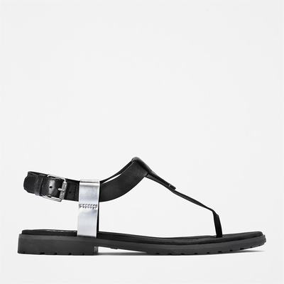 Timberland Chicago Riverside Tanga Sandalet Kadın Siyah | TR-3982P
