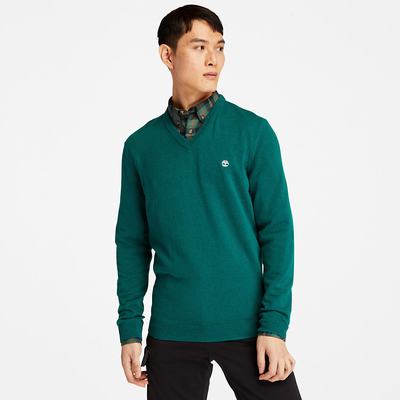 Timberland Cohas Brook V-Neck Kazak Erkek Yeşil | TR-7654F