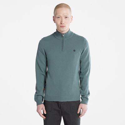 Timberland Cohas Brook Zip-neck Süveter Erkek Yeşil | TR-3720H