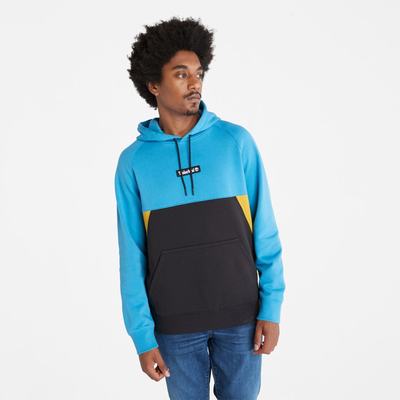 Timberland Colorblock Kapüşonlu Sweatshirt Erkek Açık Mavi Siyah | TR-9125H