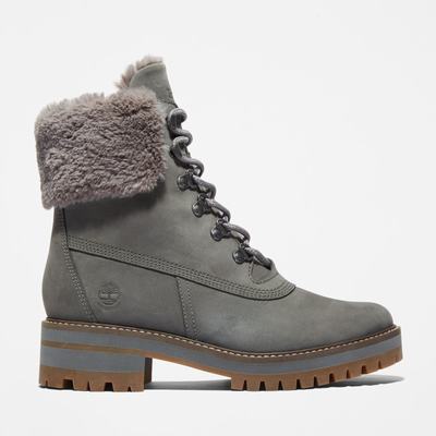 Timberland Courmayeur Valley 6-Inch Waterproof Faux-Fur Kışlık Bot Kadın Gri | TR-5089K