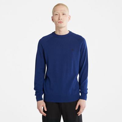 Timberland Crewneck Raglan Süveter Erkek Koyu Mavi | TR-8236M