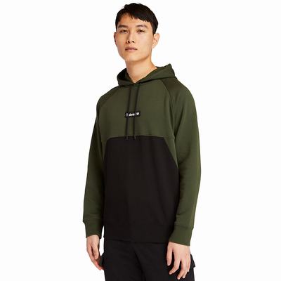 Timberland Cut-and-sew Kapüşonlu Sweatshirt Erkek Koyu Yeşil | TR-6328S