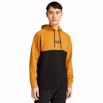 Timberland Cut-and-sew Kapüşonlu Sweatshirt Erkek Sarı | TR-8415A