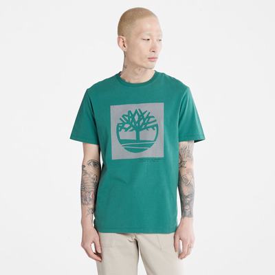 Timberland Dotted Tree-logo Tişört Erkek Yeşil | TR-9168T