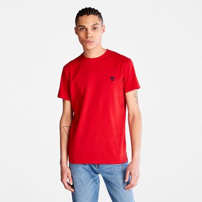 Timberland Dunstan River Crew Tee Tişört Erkek Kırmızı | TR-7681P