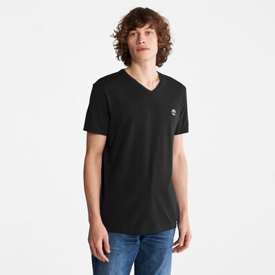 Timberland Dunstan River V-Neck Tişört Erkek Siyah | TR-1834F