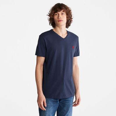 Timberland Dunstan River V-Neck Tişört Erkek Lacivert | TR-2039J