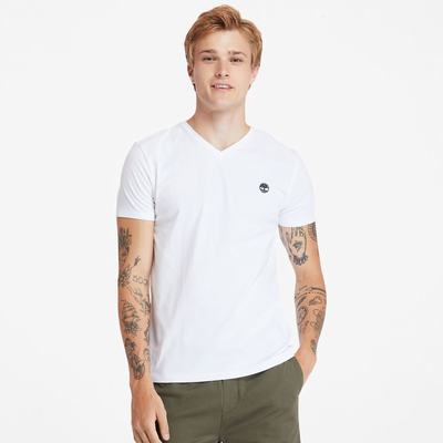 Timberland Dunstan River V-Neck Tişört Erkek Beyaz | TR-3508G