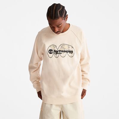 Timberland Earthkeepers® by Raeburn Archive Globe Crewneck Tişörtü Kadın Bej Rengi | TR-6504K