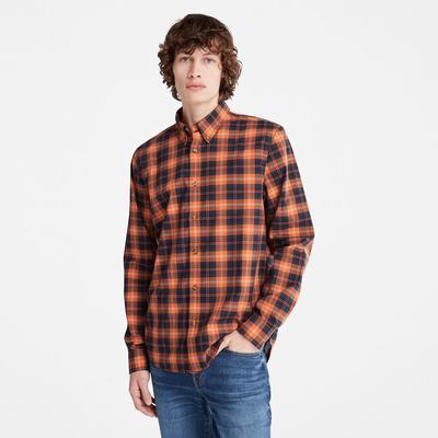 Timberland Eastham River Stretch Checked Gömlek Erkek Turuncu | TR-3061K