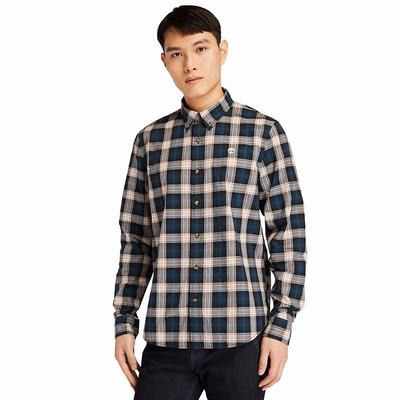 Timberland Eastham River Tartan Gömlek Erkek Lacivert | TR-4819X