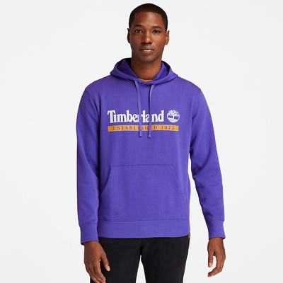 Timberland Established 1973 Kapüşonlu Sweatshirt Erkek Mor | TR-1526Y
