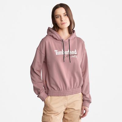 Timberland Established 1973 Logo Kapüşonlu Sweatshirt Kadın Pembe | TR-6593E
