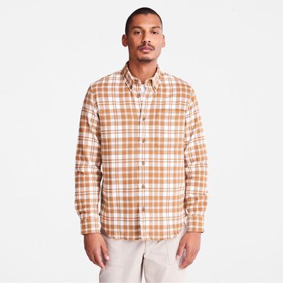 Timberland Flannel Checked Gömlek Erkek Kahverengi | TR-2371M
