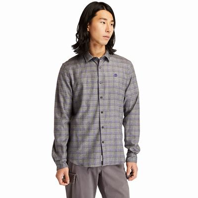 Timberland Flannel Checked Gömlek Erkek Gri | TR-5274N