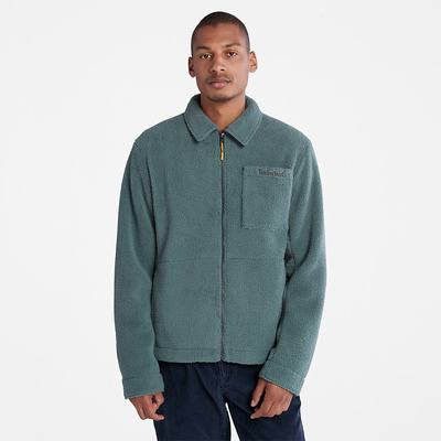 Timberland Fleece Overshirt Ceket Erkek Yeşil | TR-0593T