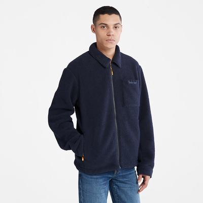 Timberland Fleece Overshirt Ceket Erkek Lacivert | TR-2587Y