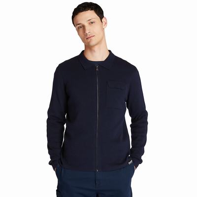 Timberland Full-Zip Kazak Erkek Lacivert | TR-6540F