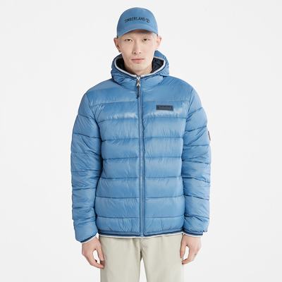 Timberland Garfield Midweight Kukuletalı Puffer Ceket Erkek Mavi | TR-5703Z