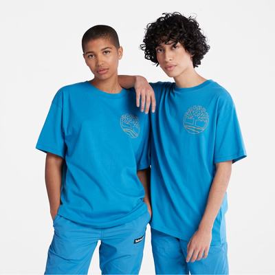 Timberland Graphic-Logo Tişört Kadın Açık Mavi | TR-2814A