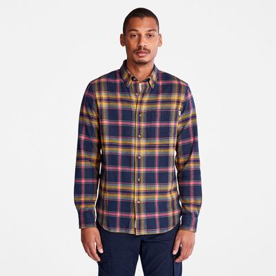 Timberland Heavy Flannel Check Gömlek Erkek Lacivert | TR-0416J