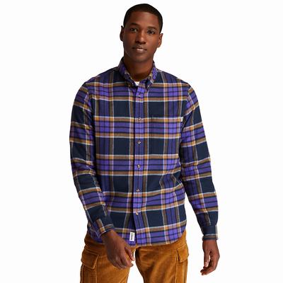 Timberland Heavy Flannel Check Gömlek Erkek Koyu Mavi | TR-9086M