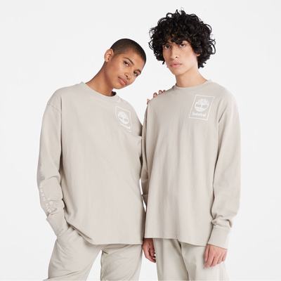 Timberland Heavyweight Back-Graphic Long-Sleeve Tişört Kadın Taupe | TR-5084G