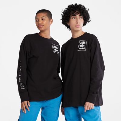 Timberland Heavyweight Back-Graphic Long-Sleeve Tişört Kadın Siyah | TR-5870D