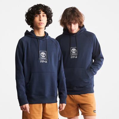 Timberland Heavyweight Logo Kapüşonlu Sweatshirt Kadın Lacivert | TR-2567V