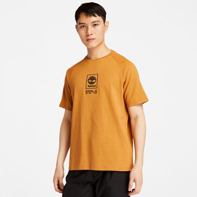 Timberland Heavyweight Logo Tişört Kadın Sarı | TR-5982F